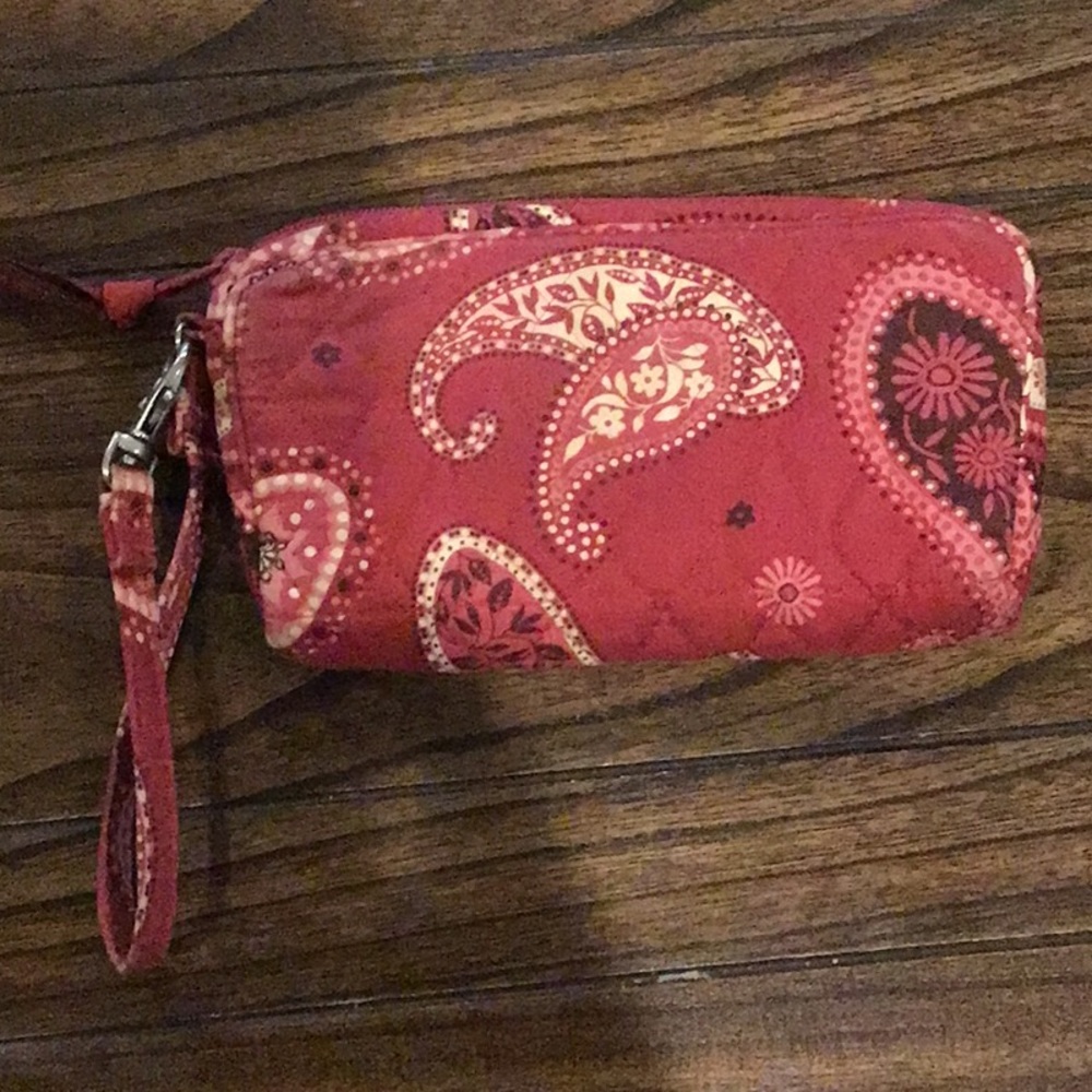 Vera Bradley Stamped Paisley Wristlet